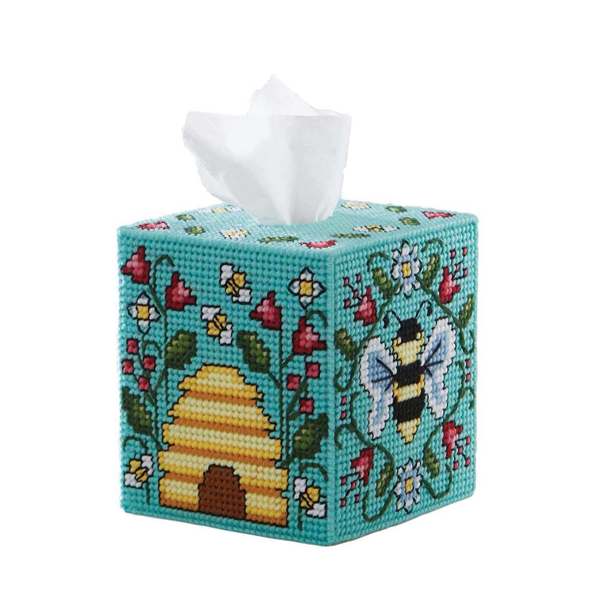 Herrschners  Honeycomb Tissue Box Plastic Canvas Kit