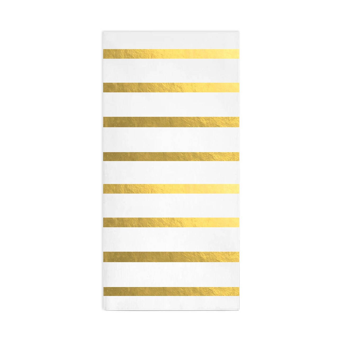 White with Gold Stripes Paper Dinner Napkins (600 Napkins)