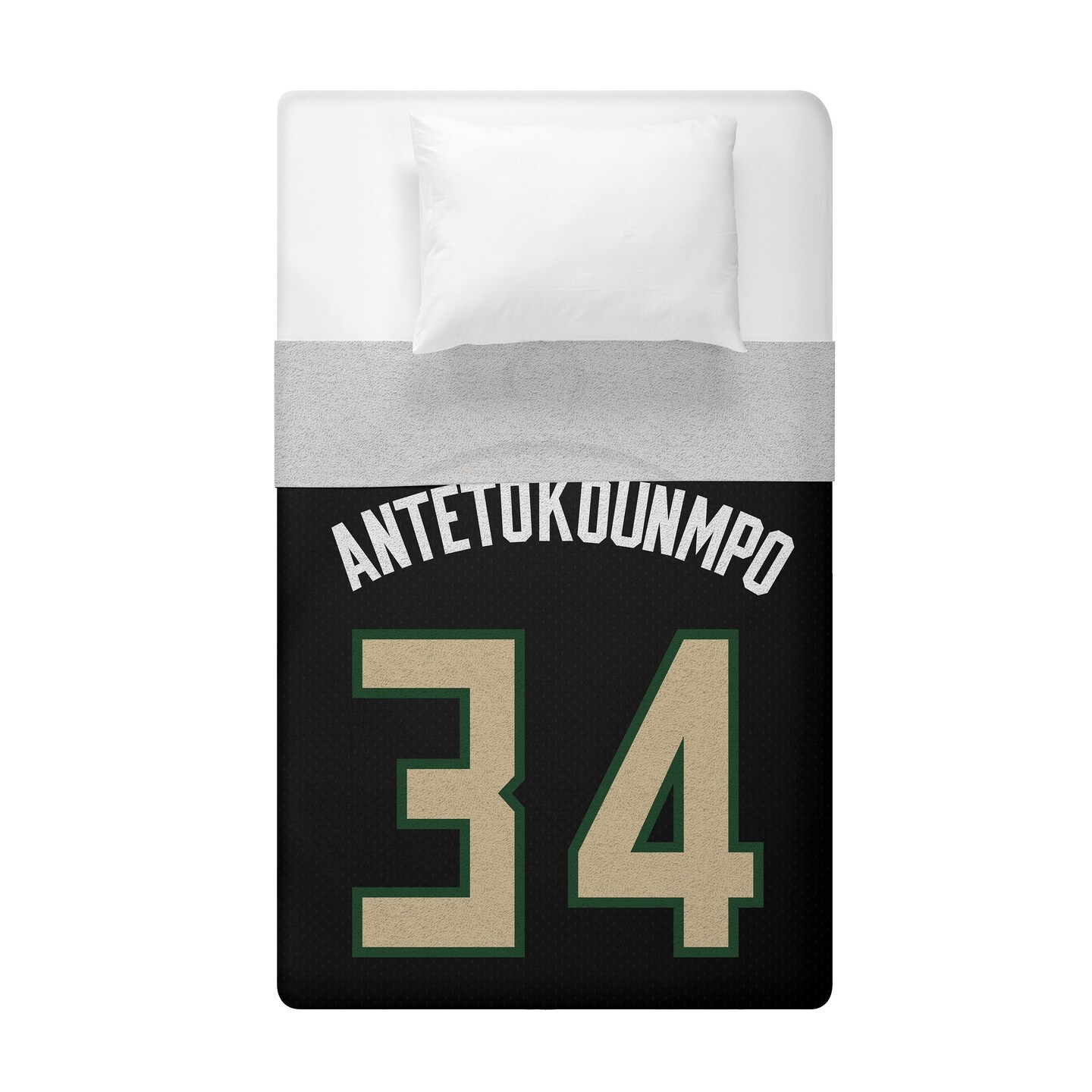 Sleep Squad Milwaukee Bucks Giannis Antetokounmpo 60&#x201D; x 80&#x201D; Rachel Plush Jersey Basketball Blanket