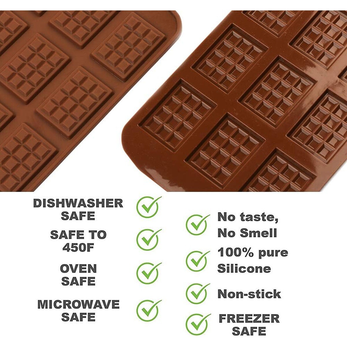 Non-stick Christmas Silicone Chocolate and Candy Moulds 6 packs