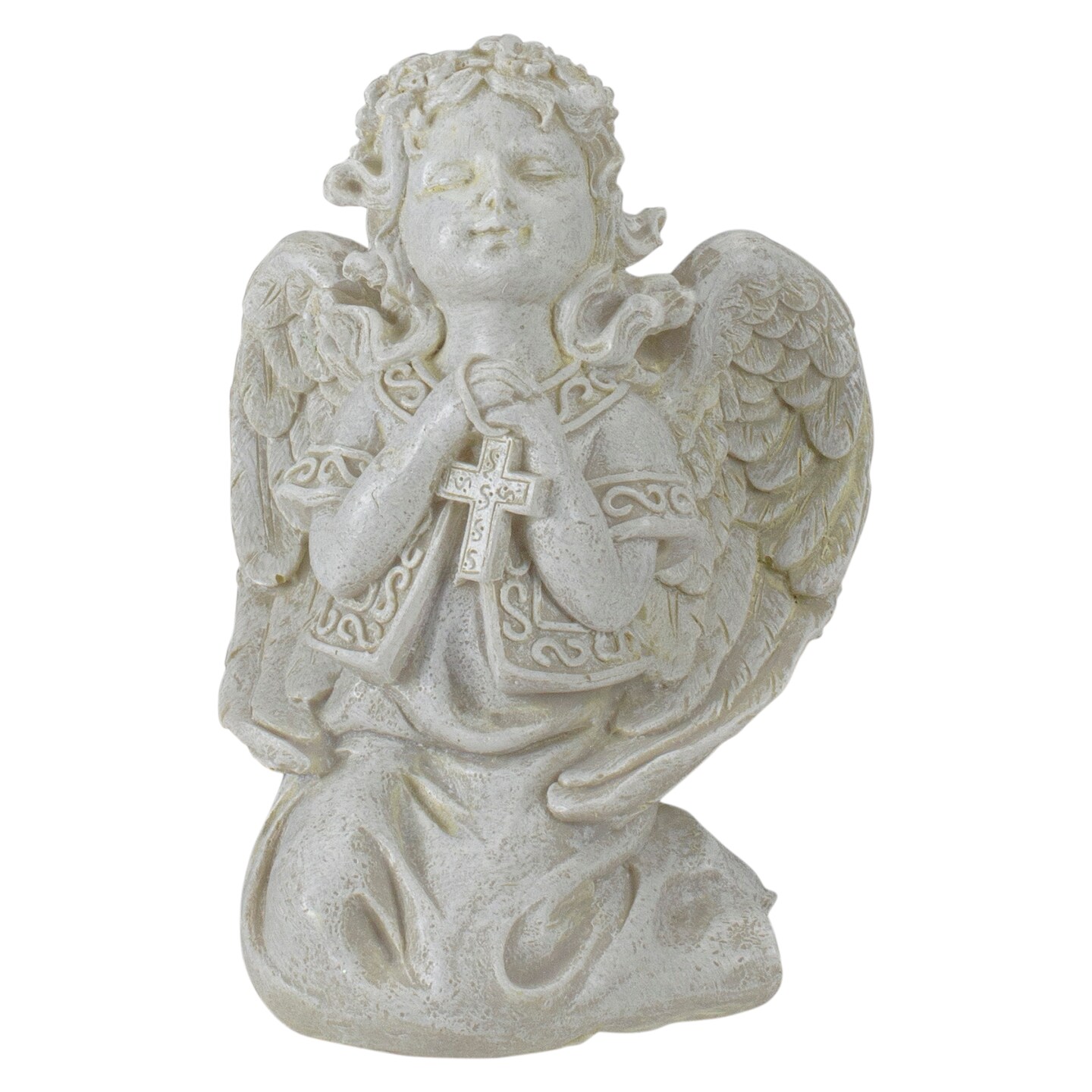 Northlight 6.75" Praying Angel with Cross Outdoor Garden Statue | Michaels