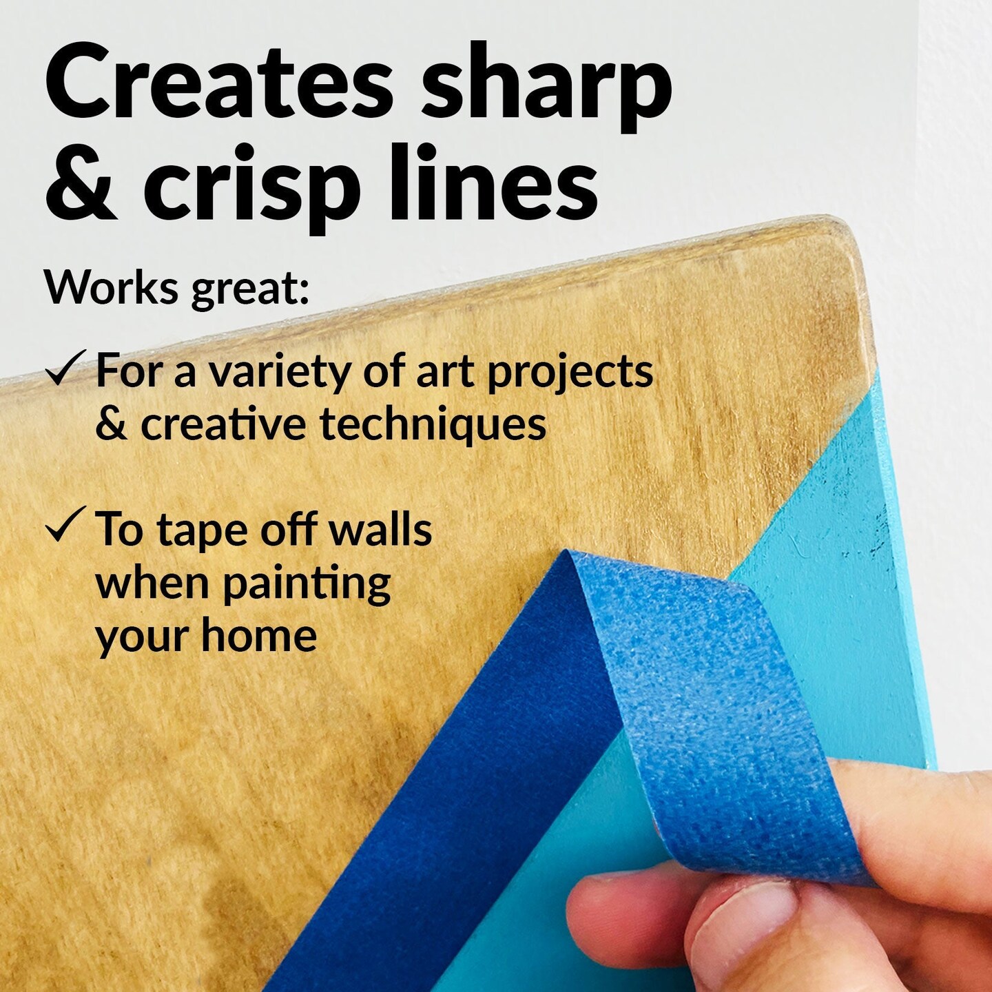 Blue Painters Tape 1 inch Wide 3 Pack Blue Tape for Painting 1" Thick x 60 YDS Masking Tape 1 Inch Wide Removable Bulk Paint Tape for Pattern Walls 180 YDS Total