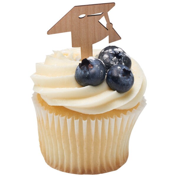 Grad Cap DecoPics&#xAE; Cupcake Decoration, 12ct