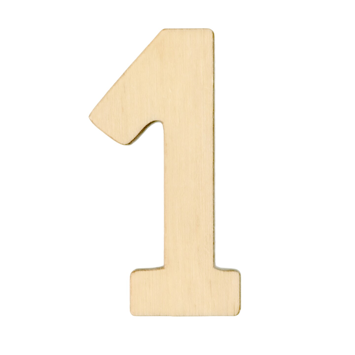 Essentials By Leisure Arts Arts Wood Letter 1.75&#x22; Birch No 1
