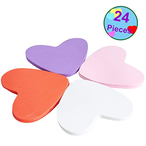 JOYIN Valentines Day Craft Gift Set with 100 Heart Doilies Heart Paper Doilies, 24 Pieces Foam Hearts and 2 Bags of Foam Heart Stickers for Kids and Fun Home Activitie, Valentine's Day Party Decor