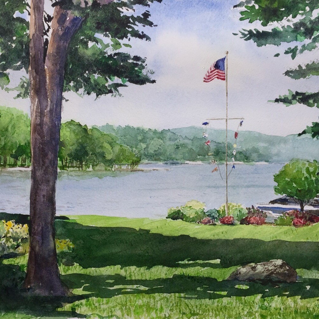 How-To name is Learn to paint a Lake Scene in Watercolor