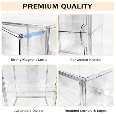 3 Layers Large Bread Box for Kitchen Countertop Clear Bread Storage with Adjustable Food Safe for Bread, Bagel, and Muffins