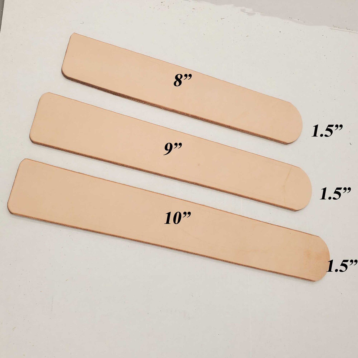 1.5" Vegetable-Tanned Leather Blanks – DIY Bracelets & Custom Wristbands (6 Pack)