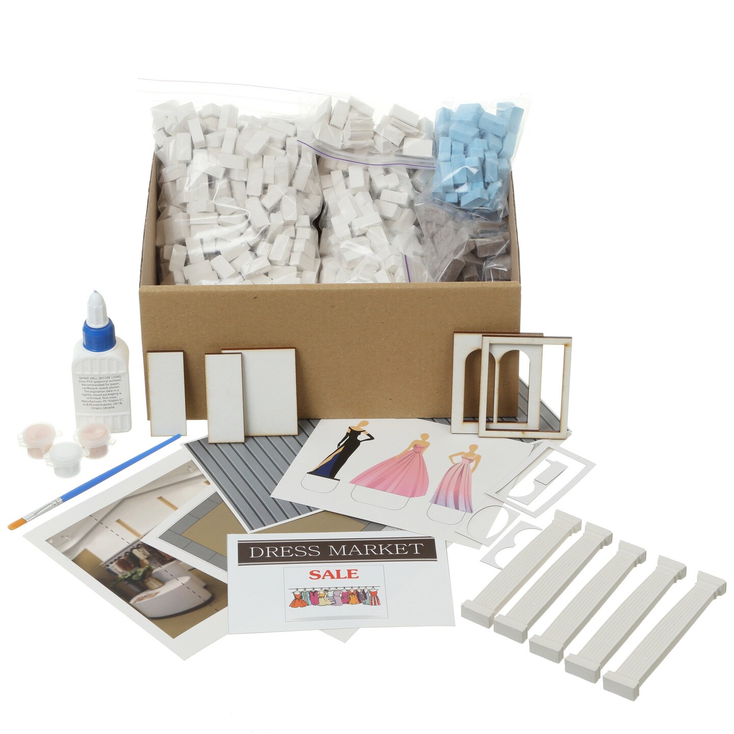 Wise Elk Mini Bricks Construction Set - Dress Market, 700 pcs