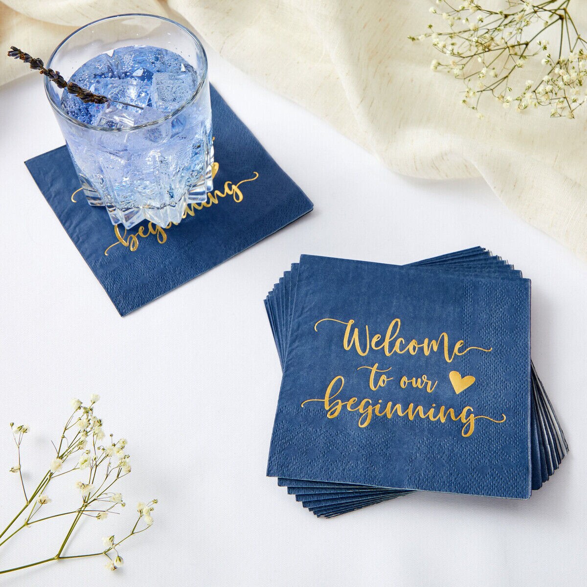 Solid Decorative Paper Cocktail Napkins 100 pcs