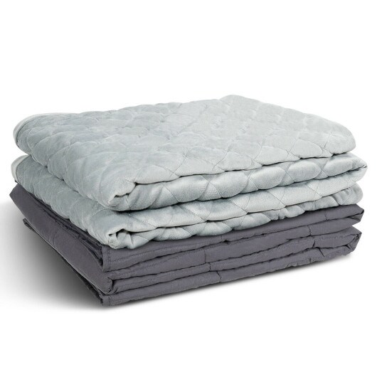 Adult Weighted Blanket and Removable Duvet Cover for Individual Between 190-210 lbs