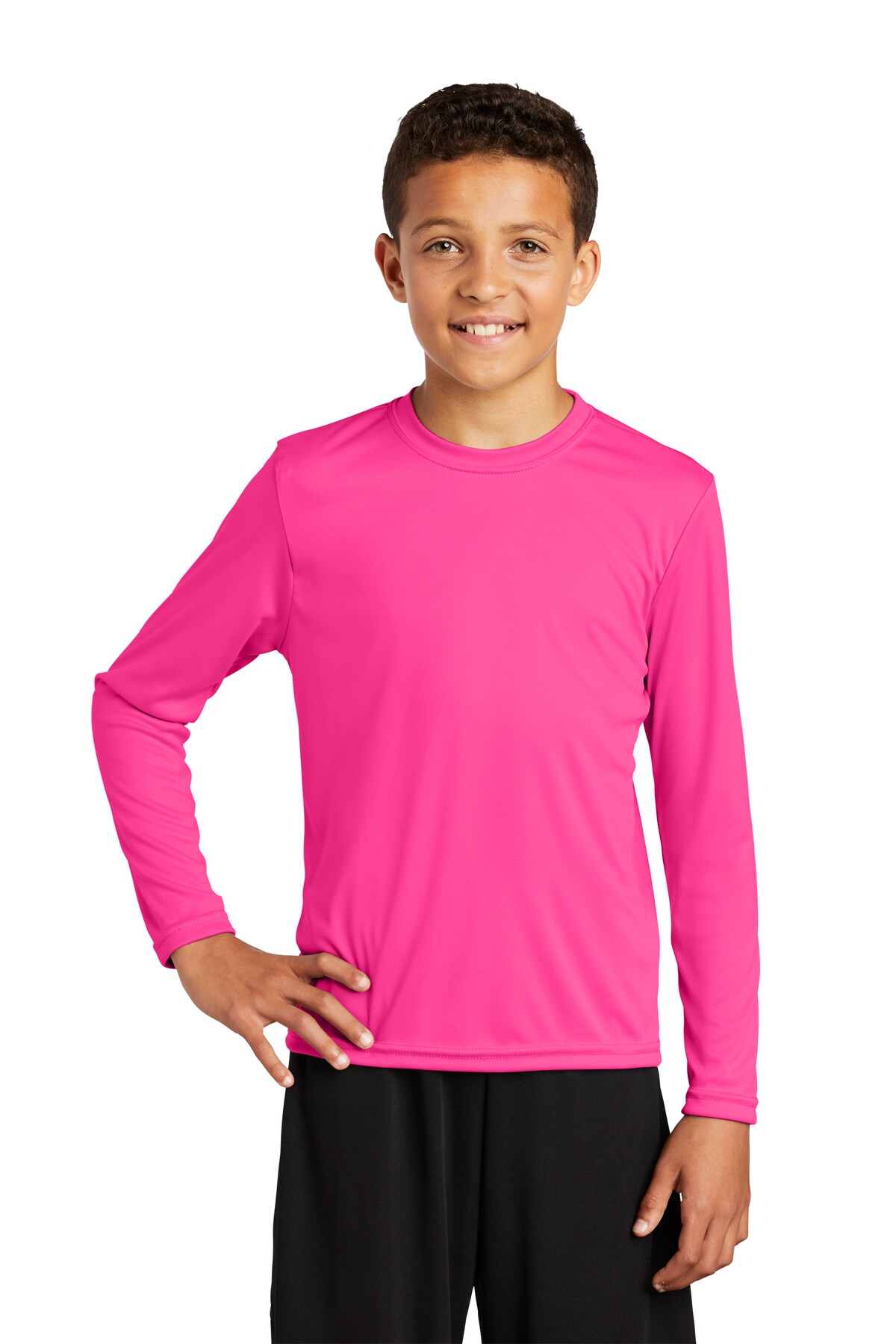Sport-Tek&#xAE; Crew Neck Long Sleeve T-Shirt for Youth
