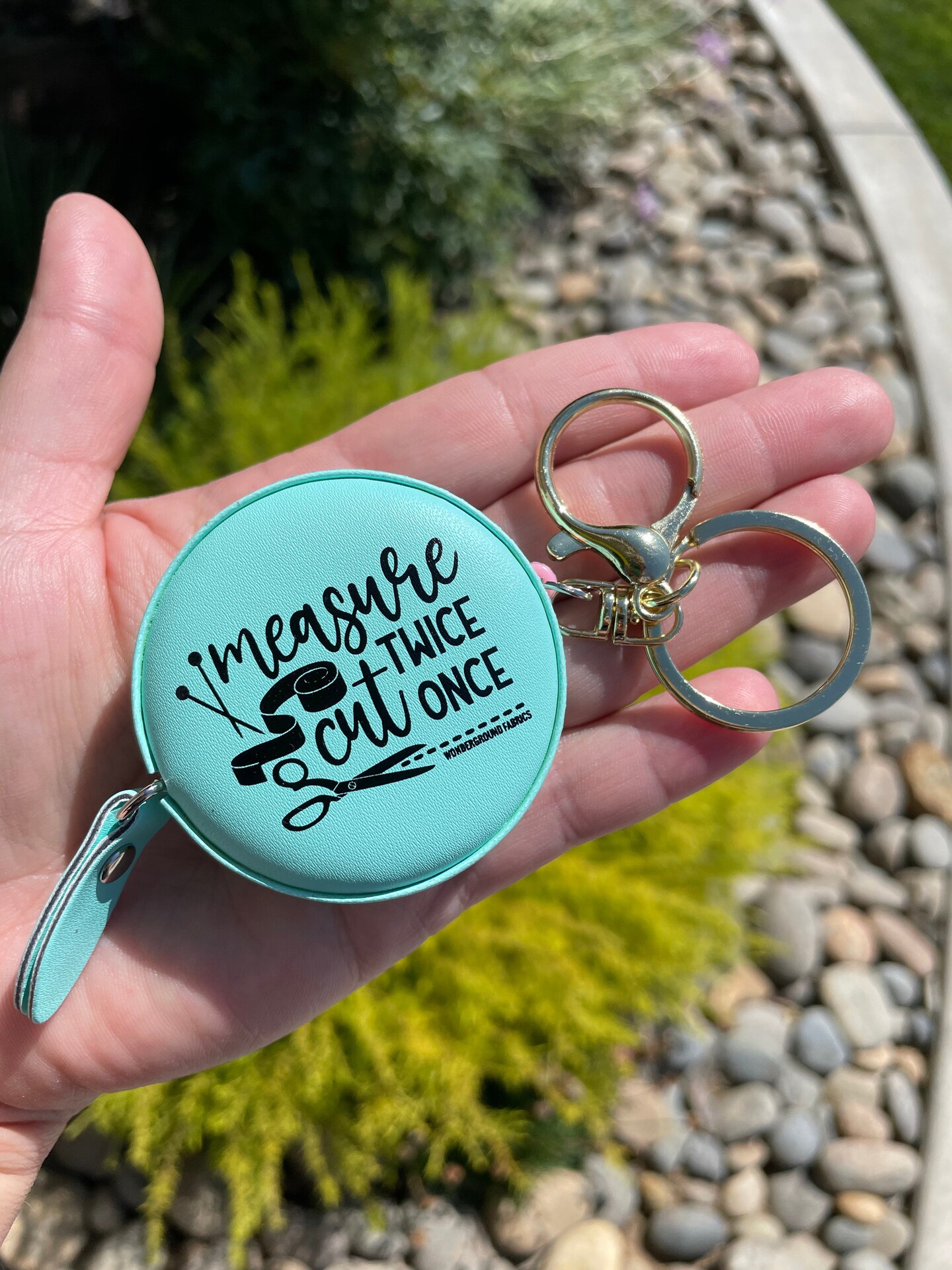 Measure Twice Measuring Tape Keychain