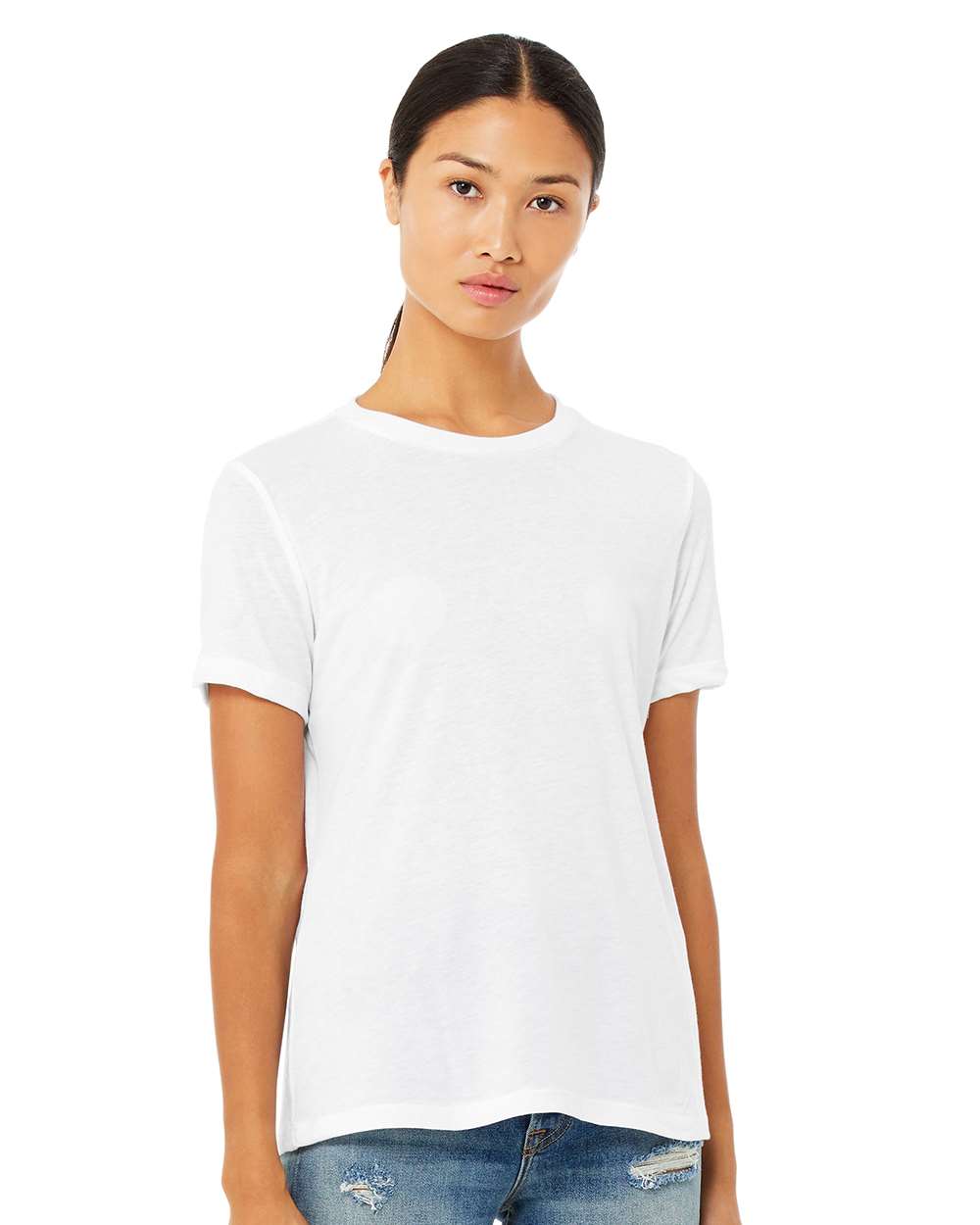 BELLA + CANVAS - Women’s Relaxed Fit Heather Cvc Tee 4.2 Oz 52/48 Ring ...