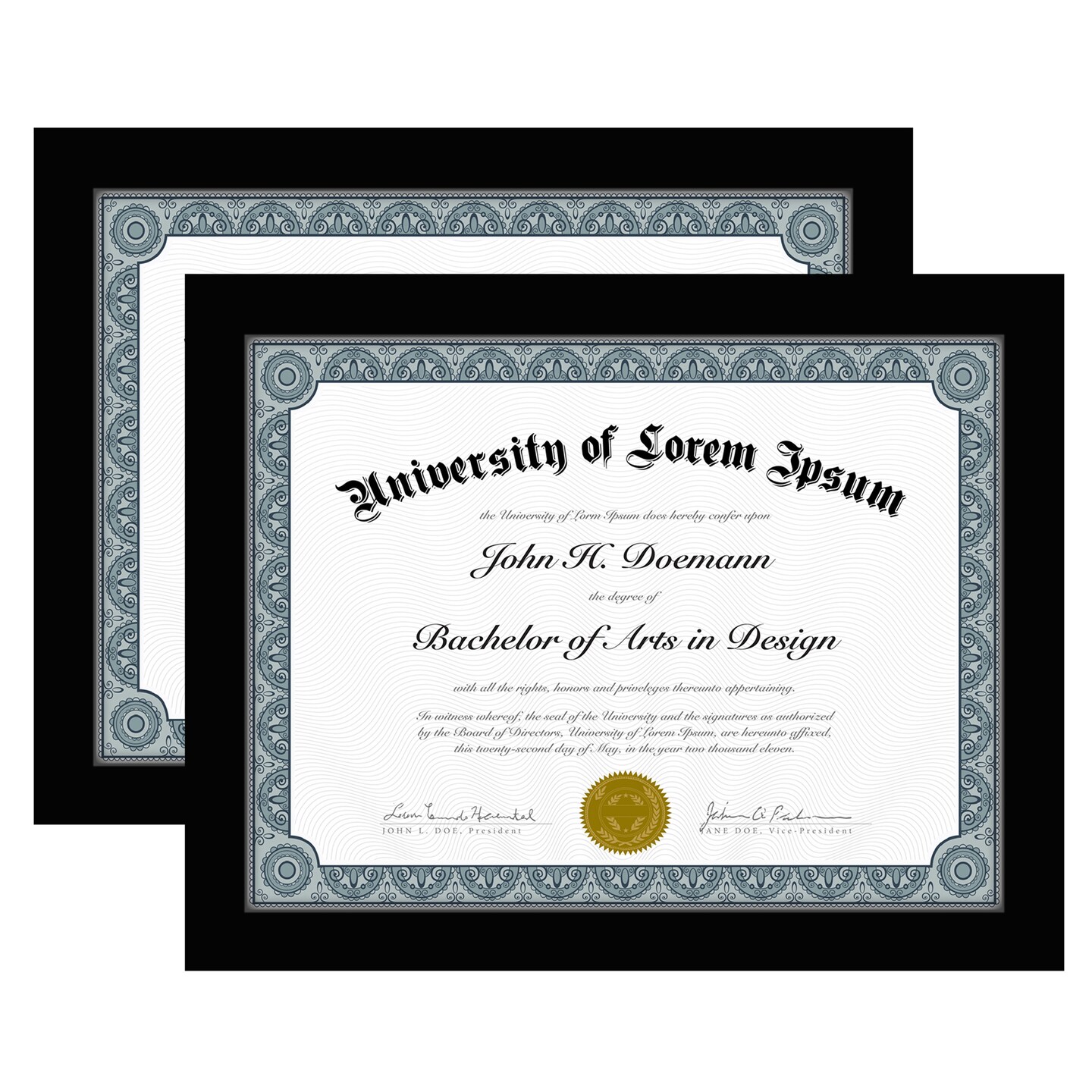 Americanflat 8.5x11 Diploma Frame - Certificate Frame for Displaying Achievements - Shatter Resistant Glass - Adjustable Hanging Hardware - Includes Easel