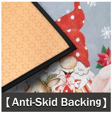 Winter Snow Non Slip Absorbent Doormats 24 x 36 inch Semi Circle Door Floor Mats Area Rugs for Home Kitchen Patio Christmas Gnomes Half Round Door Mat Indoor Entrance