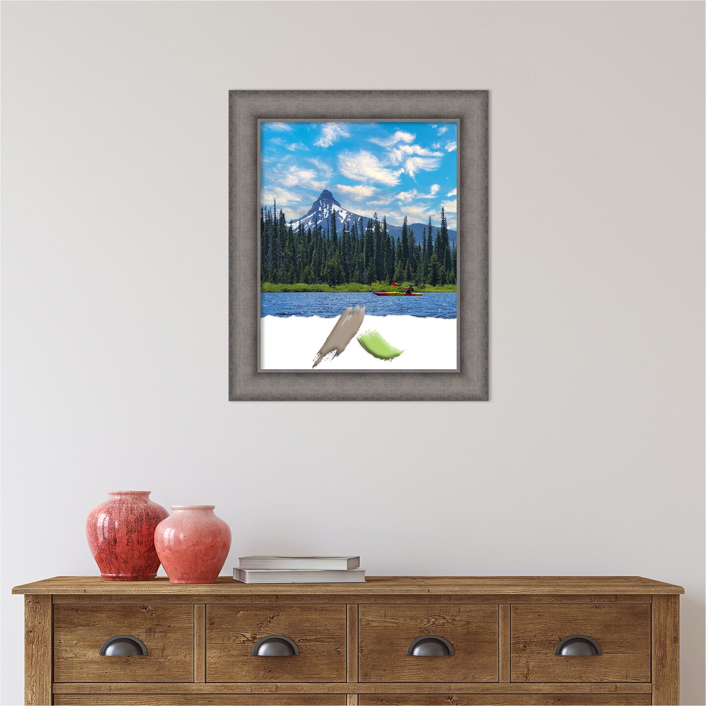 Burnished Concrete Wood Picture Frame
