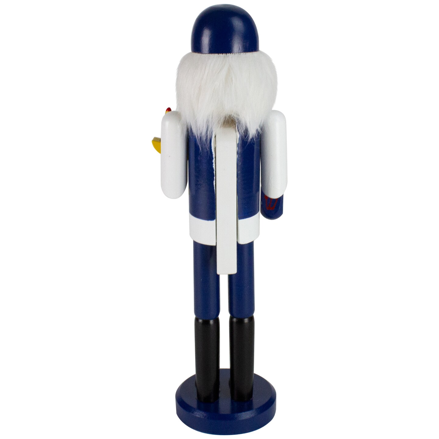 Northlight 14&#x22; Blue and White Wooden Hanukkah Nutcracker with Dreidel and Menorah