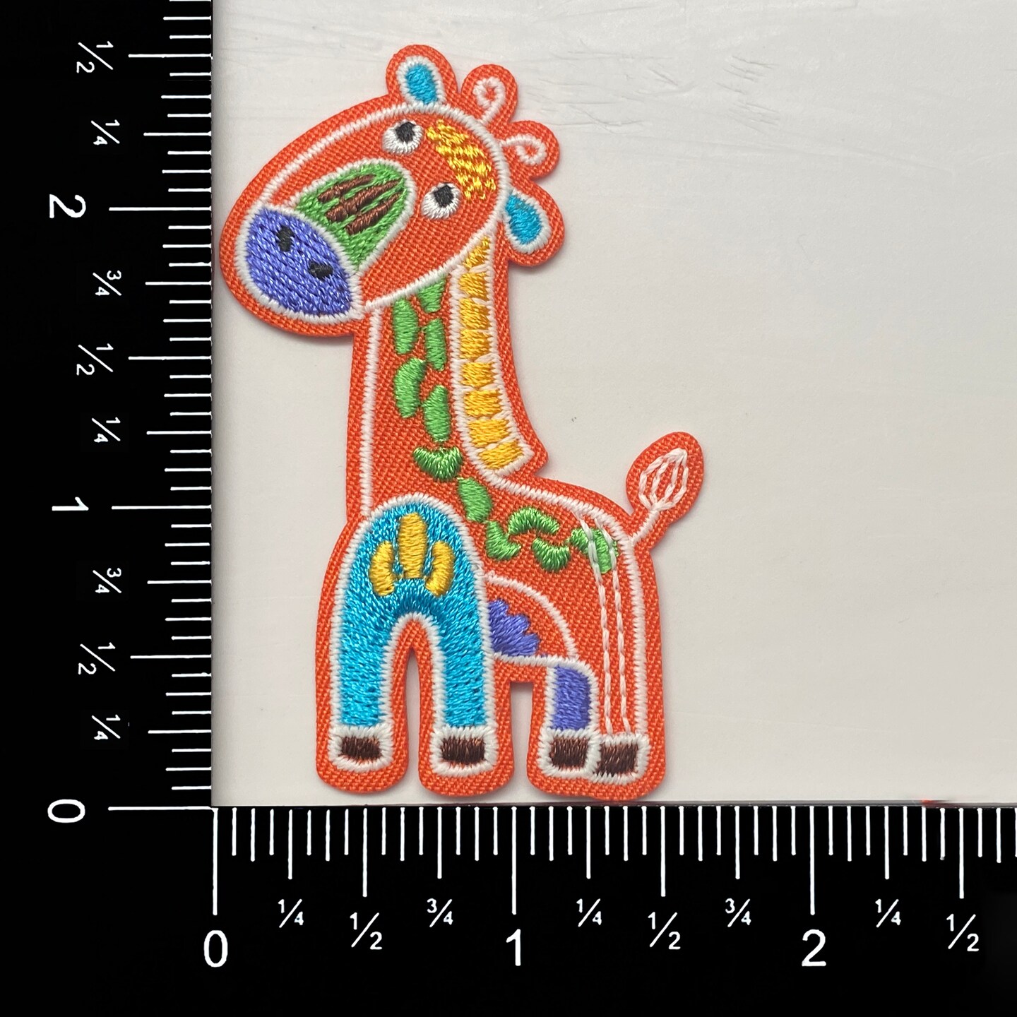 Giraffe, Folk Art, Embroidered, Iron-on Patch&#x2026;