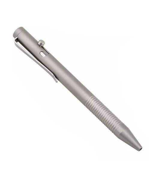 Kitcheniva Black Ink Titanium Ballpoint Pen With Bolt Action