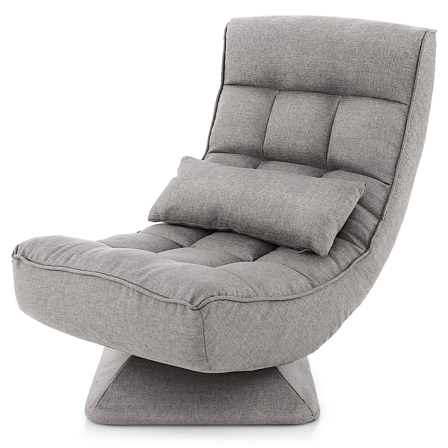 5-Level Adjustable 360&#xB0; Swivel Floor Chair with Massage Pillow
