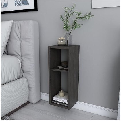 Sault Floating Nightstand (Dark Oak), Wall-Mounted Nightstand, Bedside Table, Small and Narrow Night Stand
