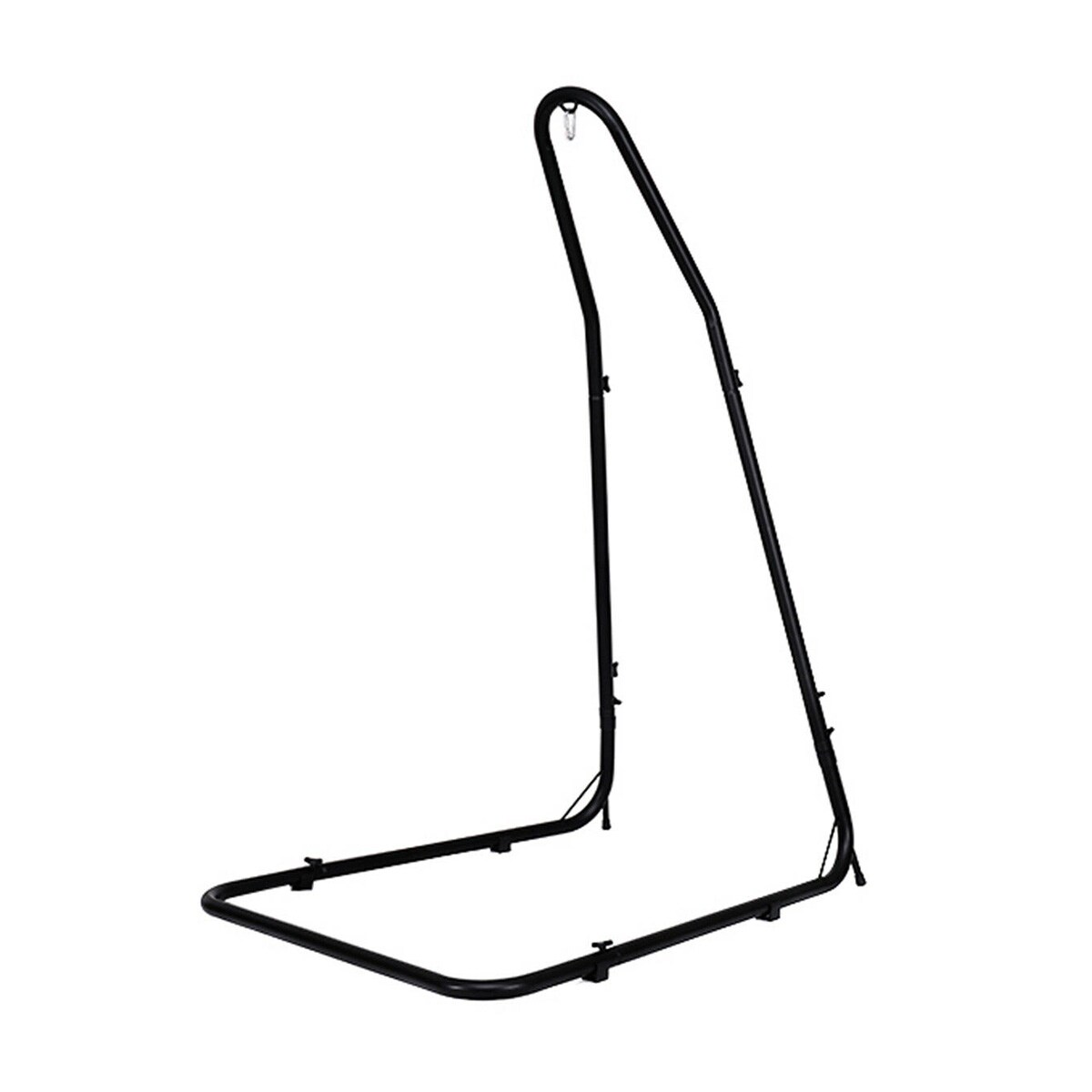 C Frame Hammock Stand with Safety Hook and Non-Slip Feet Black