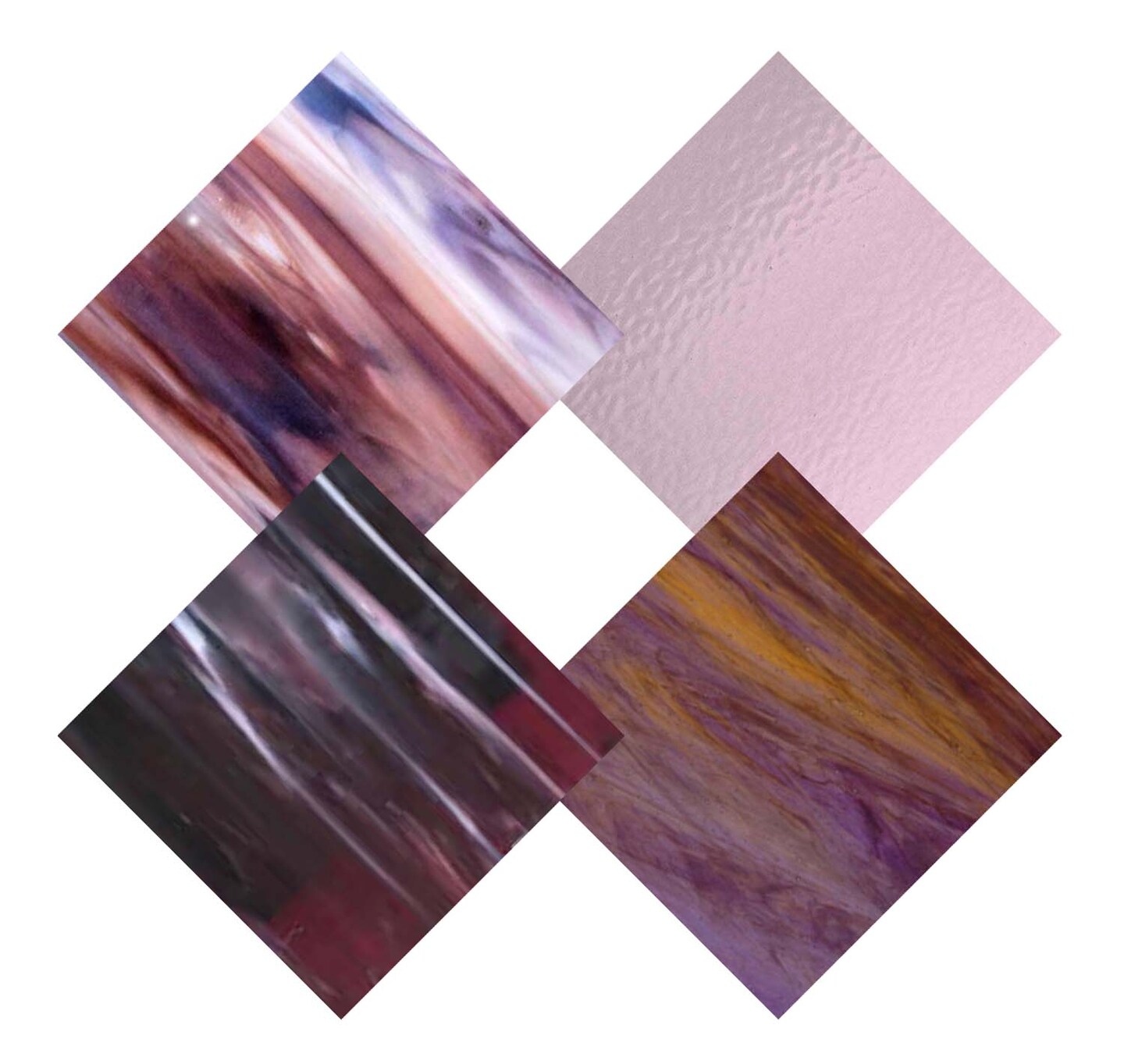 Wissmach 4 Sheet Mixed Color Variety Stained Glass Pack and Mosaic