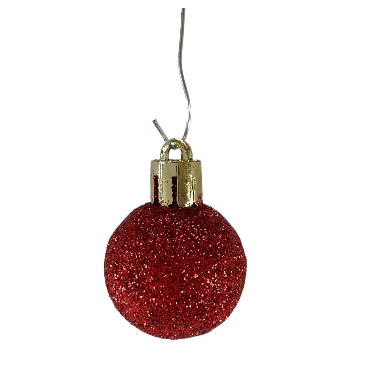 24-Piece Set of 1.2&#x22; Red Mini Shatterproof Ball Ornaments