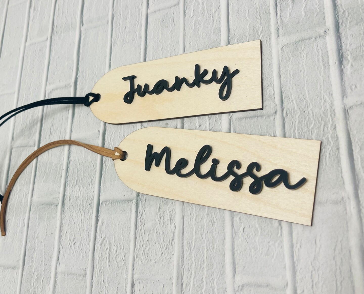 Modern Engraved Stocking Tag, Name Tags, Gift Tags