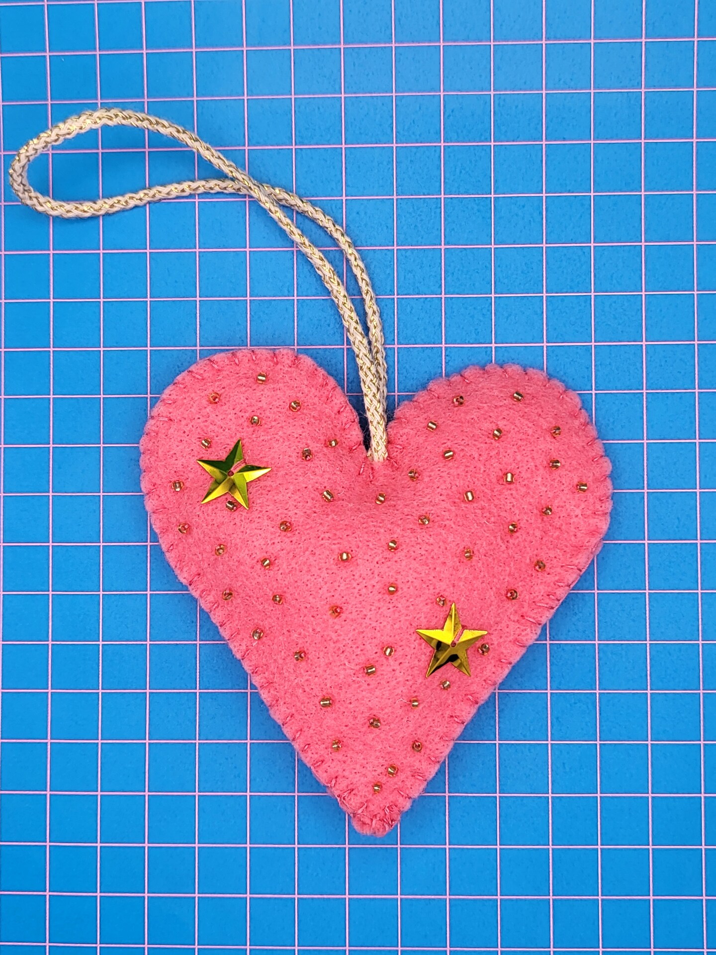 Hand Felted Heart Ornaments