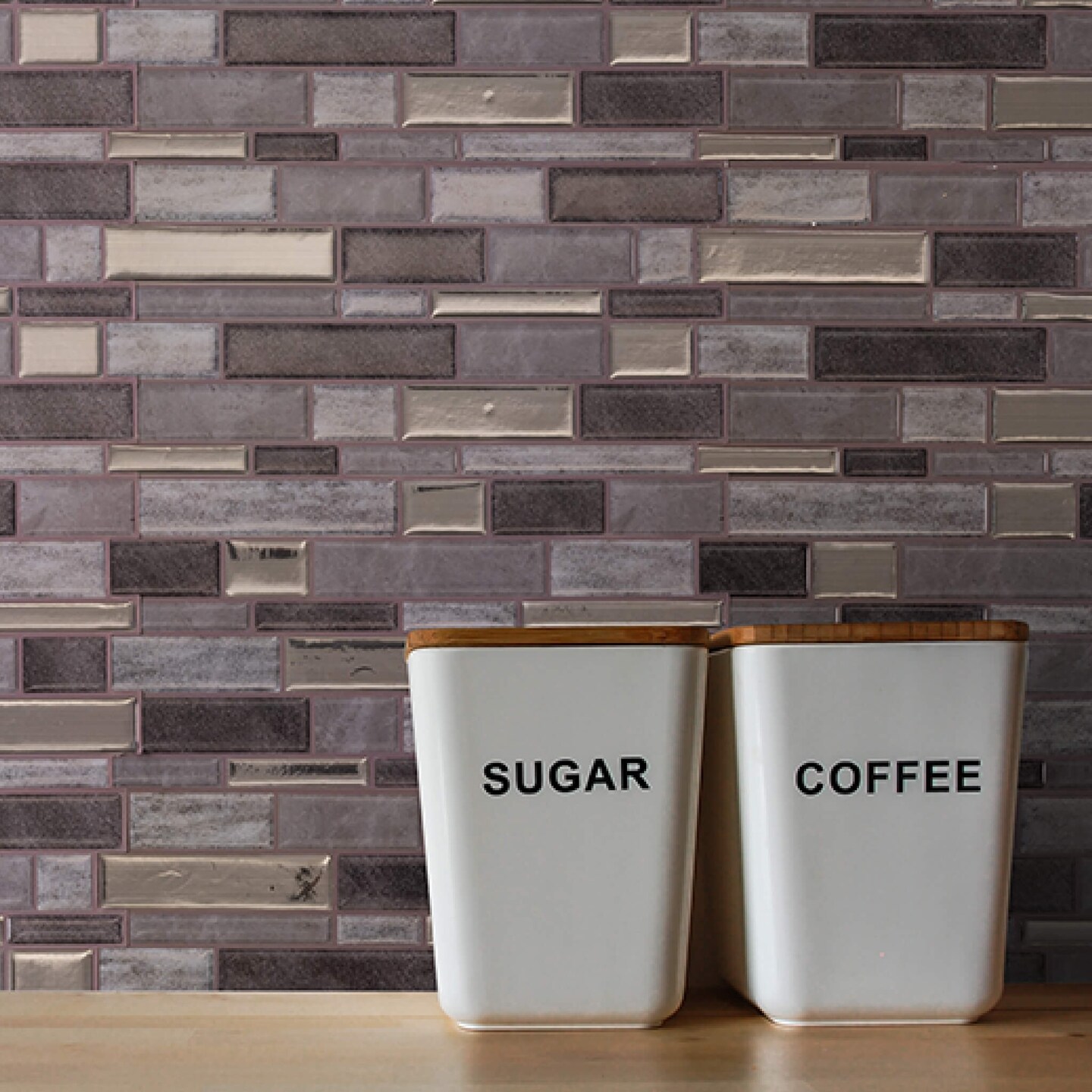 4-Pack Peel and Stick 10.5&#x22; x 10.5&#x22; Mosaic Tile Backsplash Covers 3.06 Sq. Ft