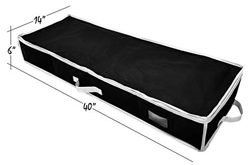 Gift Wrap Storage Organizer, Easily organize Wrapping Paper, Ribbons, Bows, Scissors, Fits 18-24 Standard Rolls, Keeps Gift Supplies in Perfect Condition & Ready for Next Season, (Black)