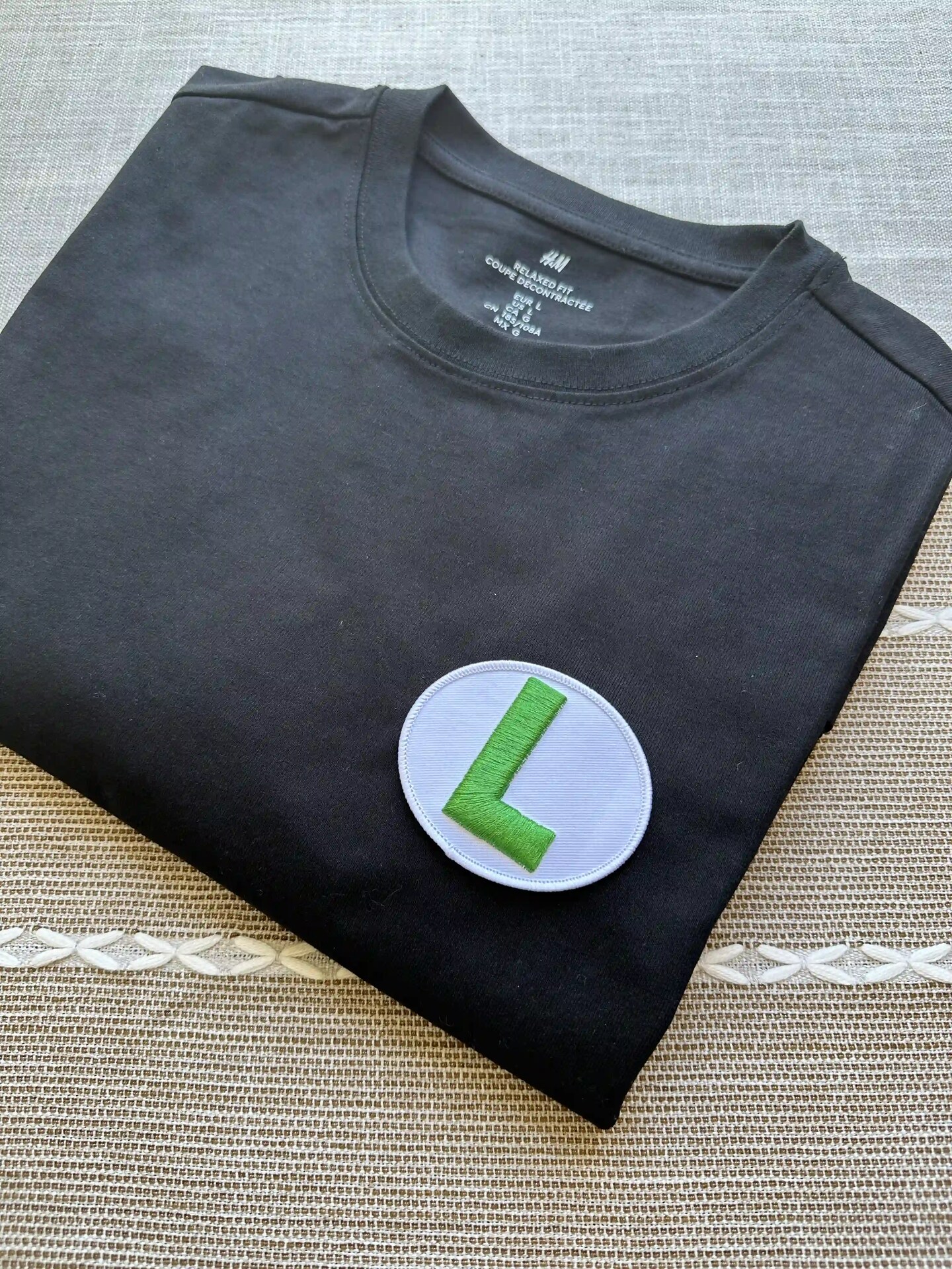 Letter L | Luigi | Mario game | Embroidered product 2
