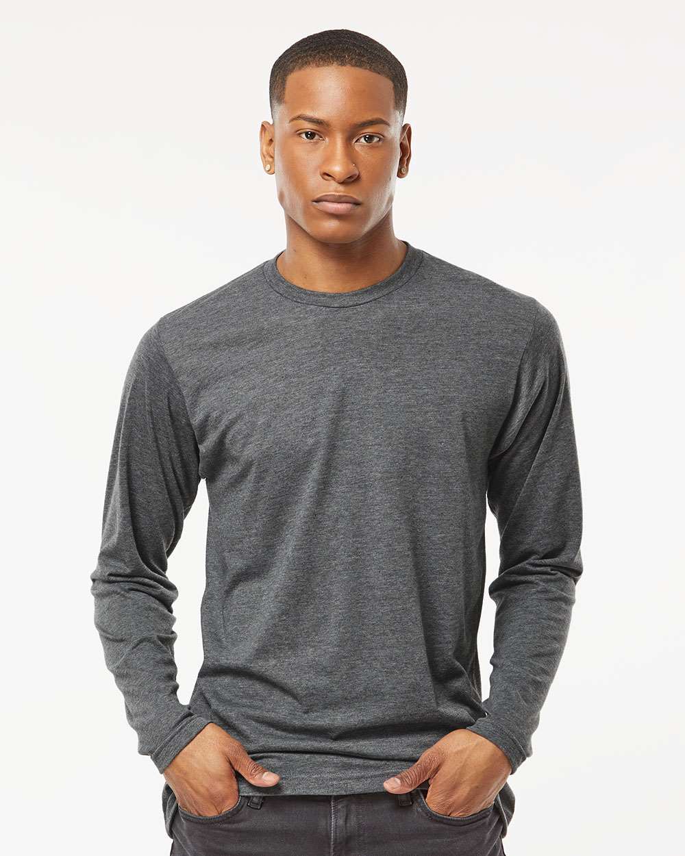 Tultex Fine Jersey Crewneck Long Sleeve T Shirt Free Shipping