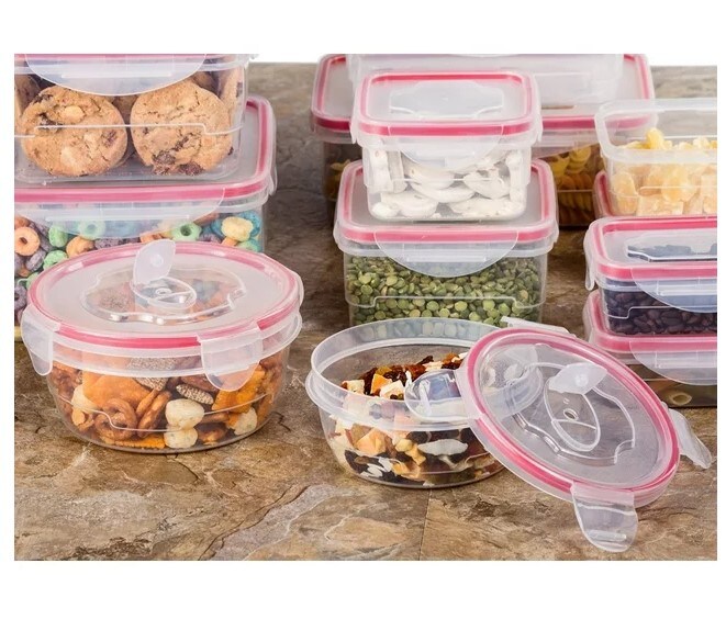 Reusable Microwave Plastic 12 Container Food Storage Set