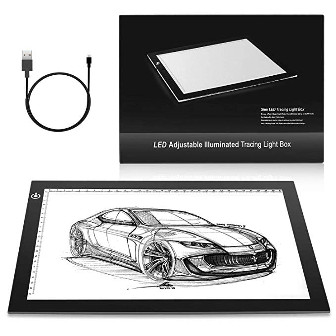A4 LED Light Box 9x12 Inch Light Pad Only 5mm Ultra-Thin USB Power Light Table for Tracing