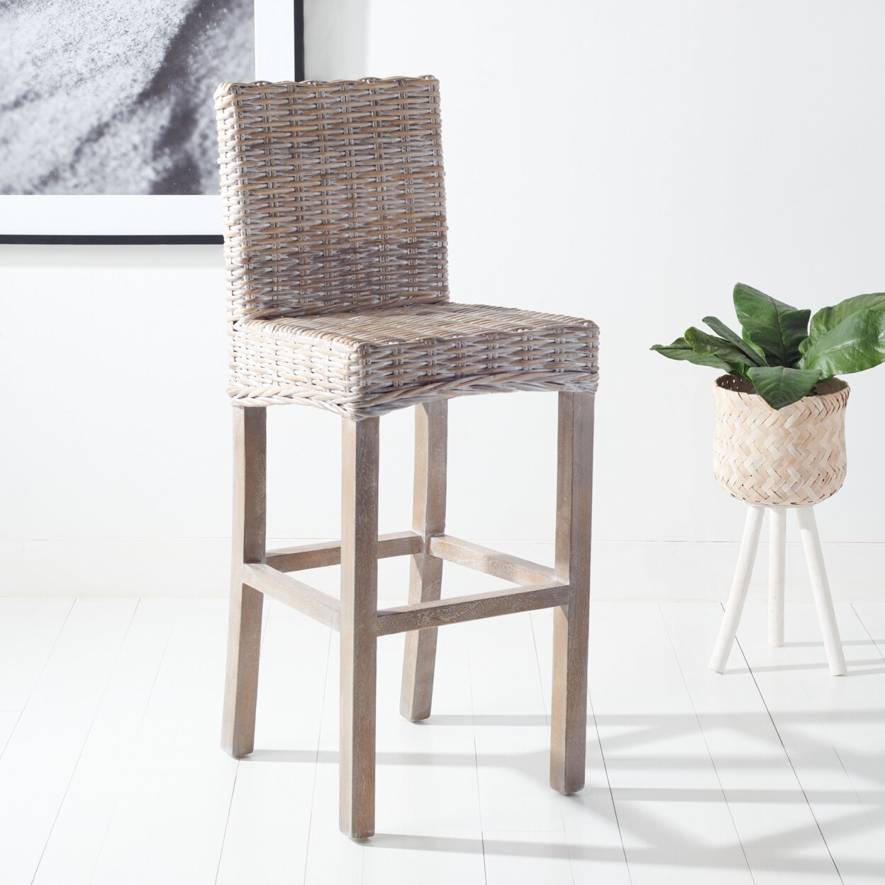 Safavieh tobie online rattan bar stool
