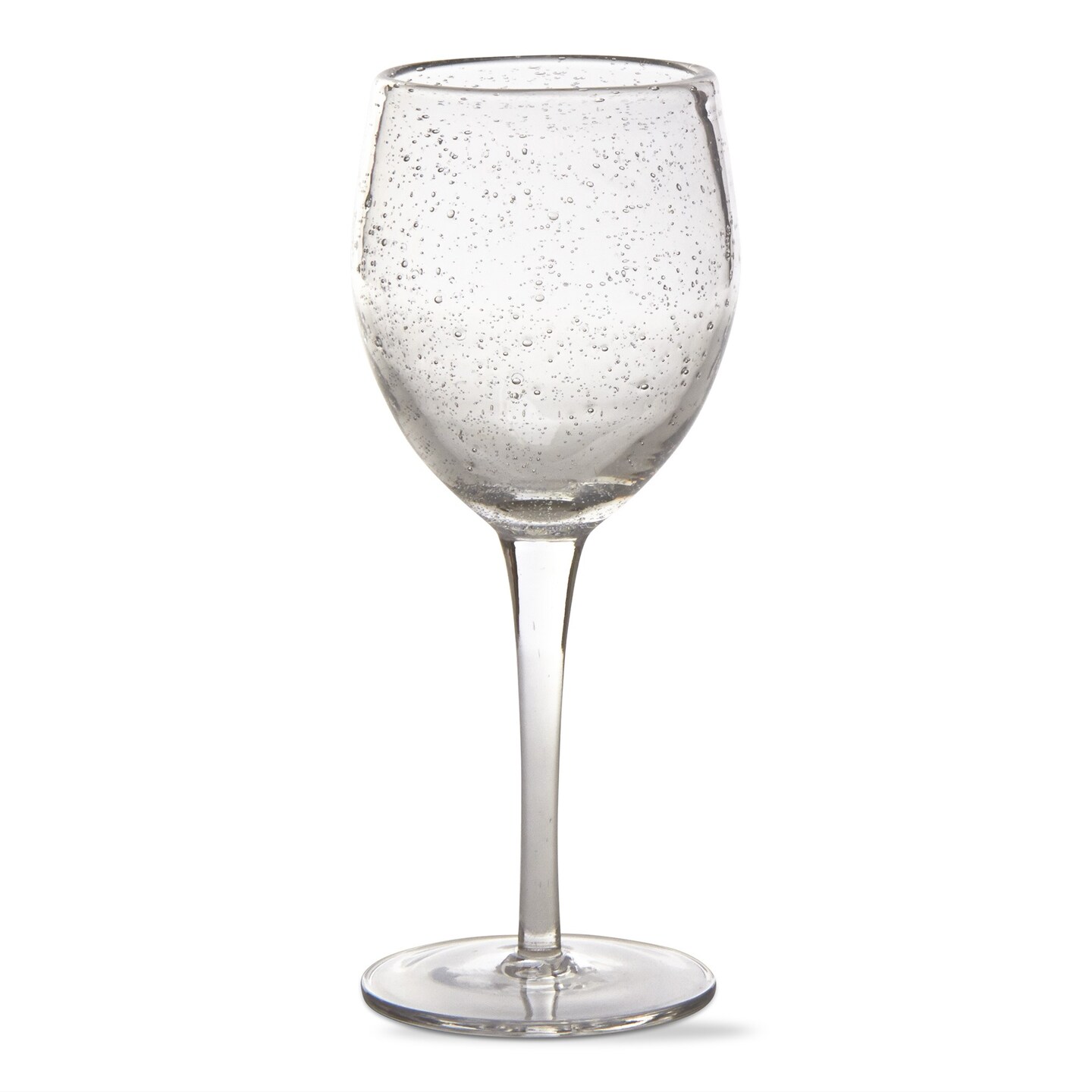 Bubble Tall Wine Glass - 15oz Clear Drinkware for Everyday Use - 8.25in Height, Hand Wash Only