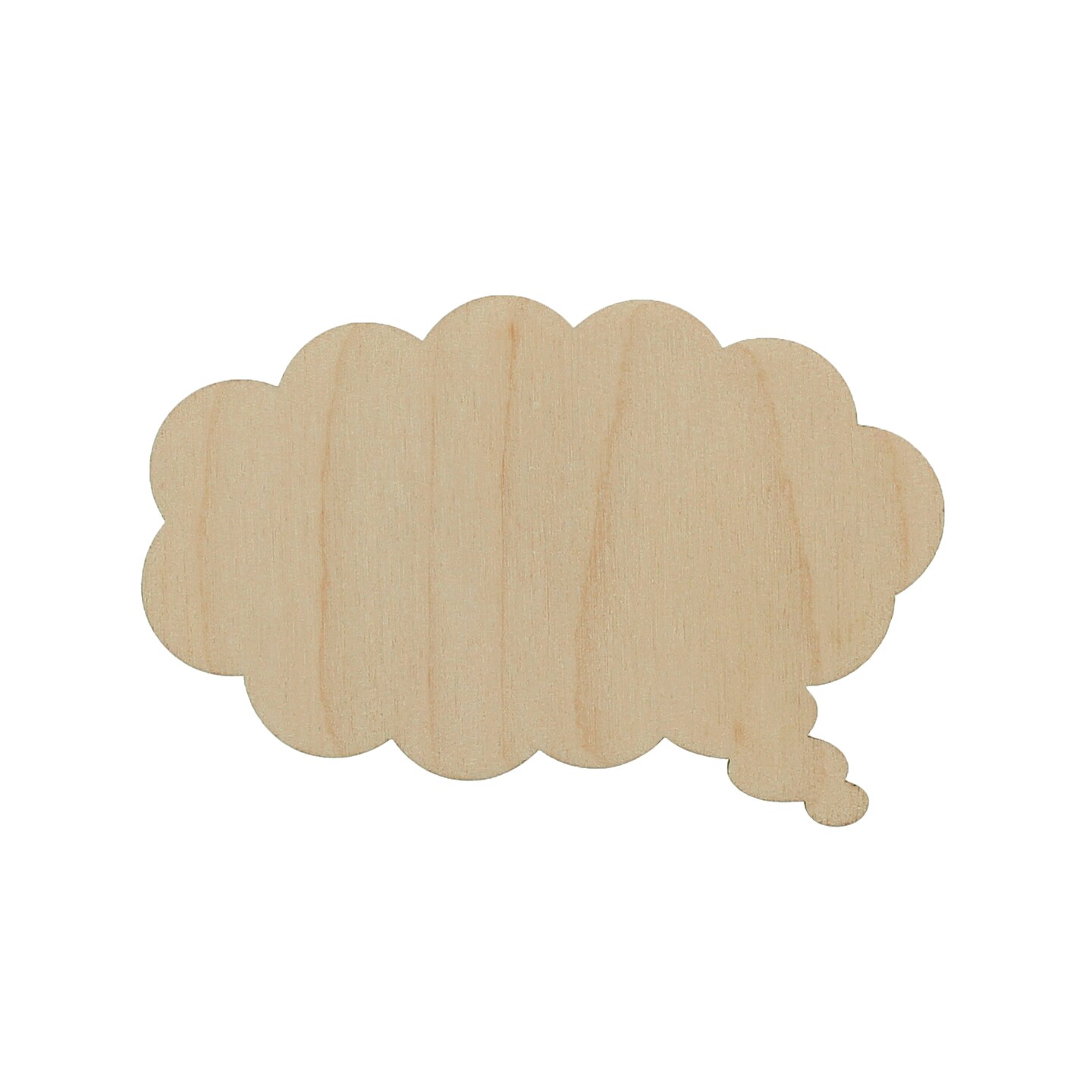 Essentials By Leisure Arts Arts Flat Wood Shape 24pc Cloud Thought Bubble