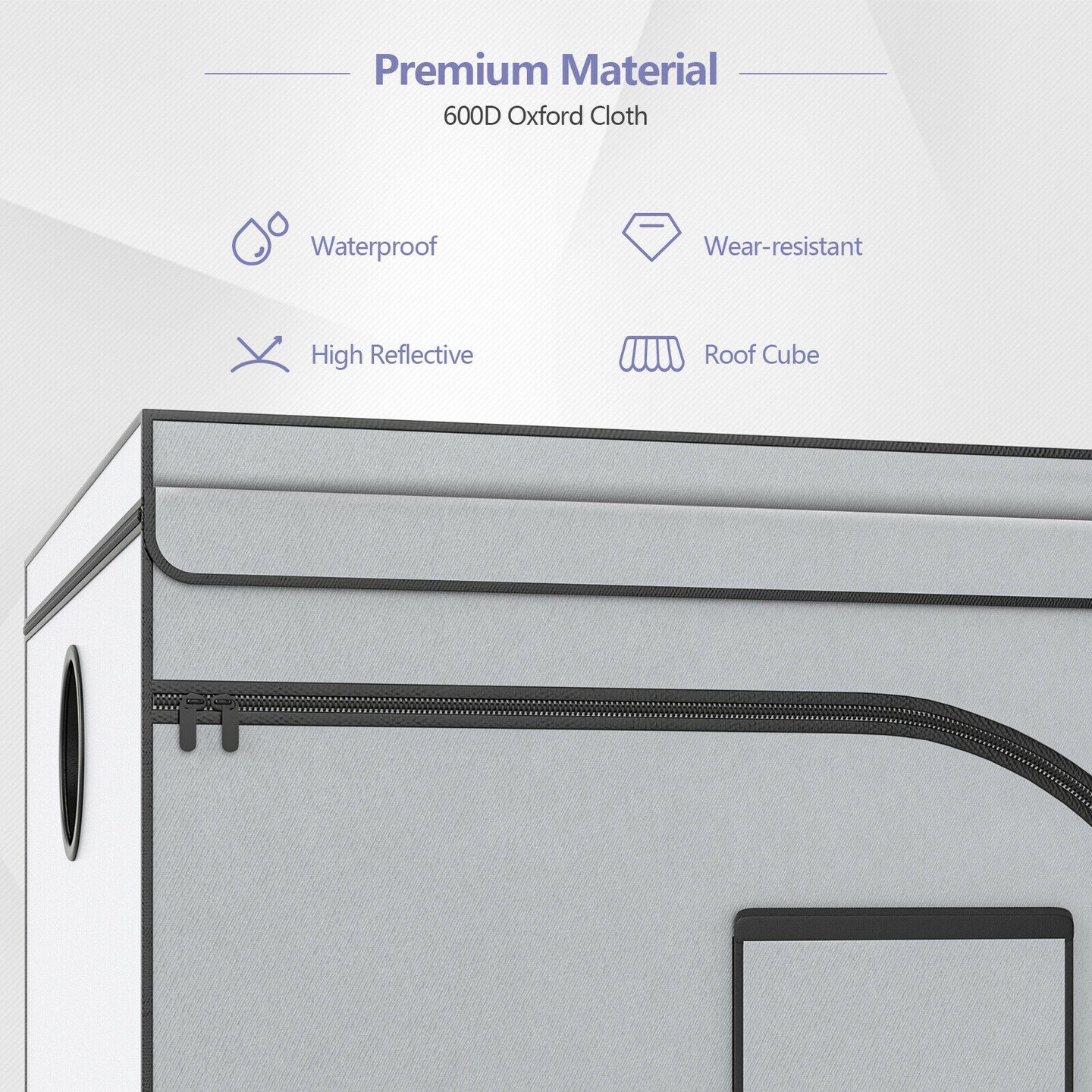 4 x 8 Grow Tent with Observation Window for Indoor Plant Growing
