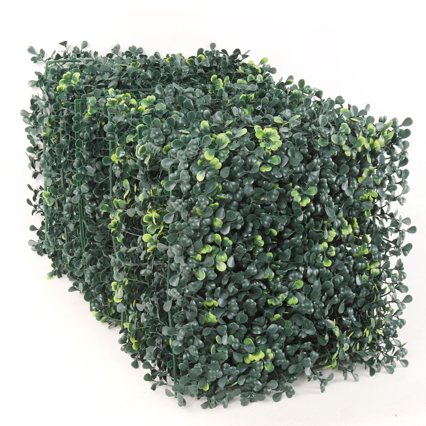 10&#x22;x10&#x22; Artificial Green Boxwood Panels - Lifelike Foliage, UV-Resistant, Indoor/Outdoor Use - Perfect for Walls, Backdrops, Events &#x26; All-Season Decor, Floral Home by Artificial Flowers