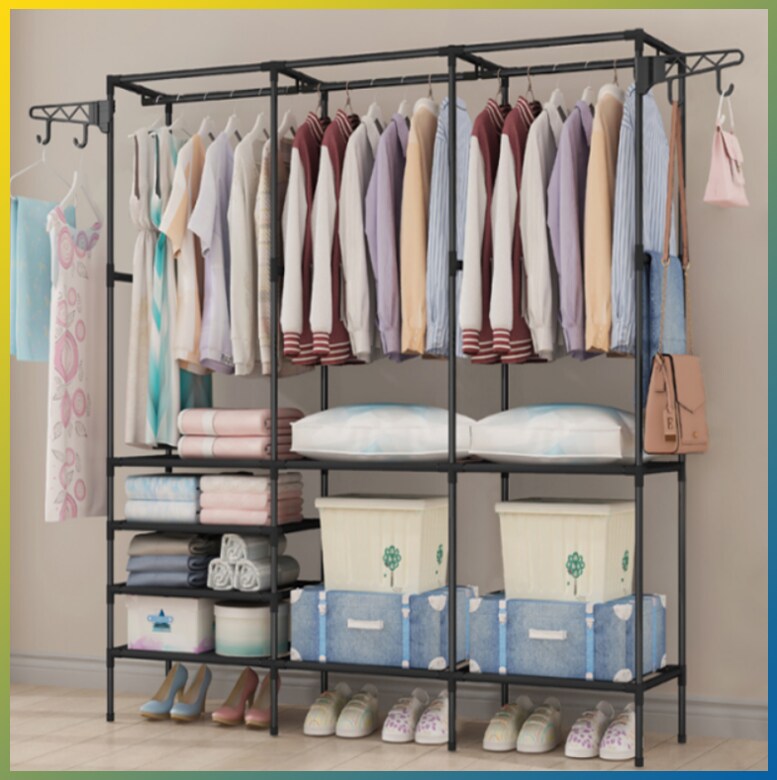 Clothes Organizer Heavy Duty Garment Adjustable Rack Closet Storage
