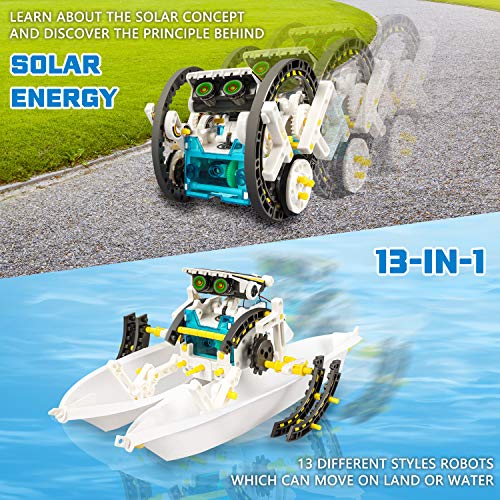Educational Experiment DIY Robotics Kit, Science Toy Solar Powered Building Robotics Set Age 8-12 for Boys Girls Kids Teens to Build