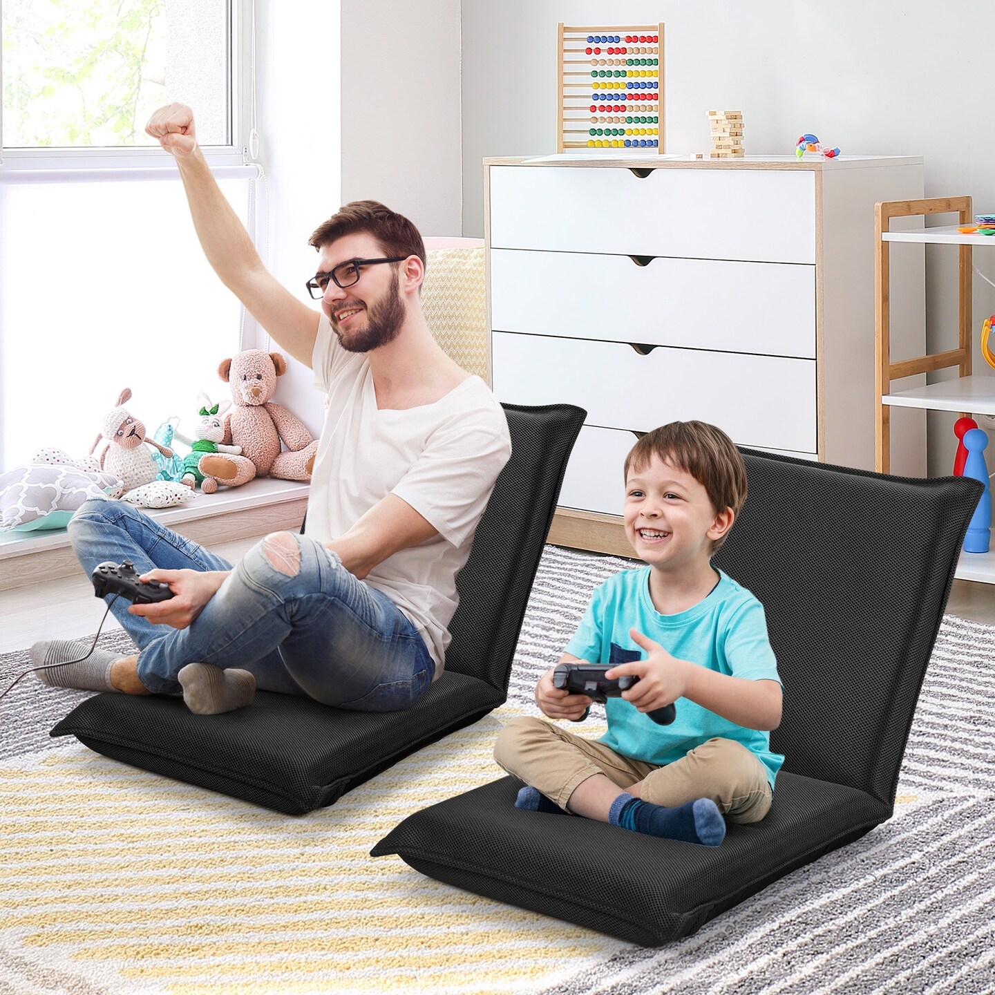 Adjustable 6 position Folding Lazy Man Sofa Chair Floor Chair