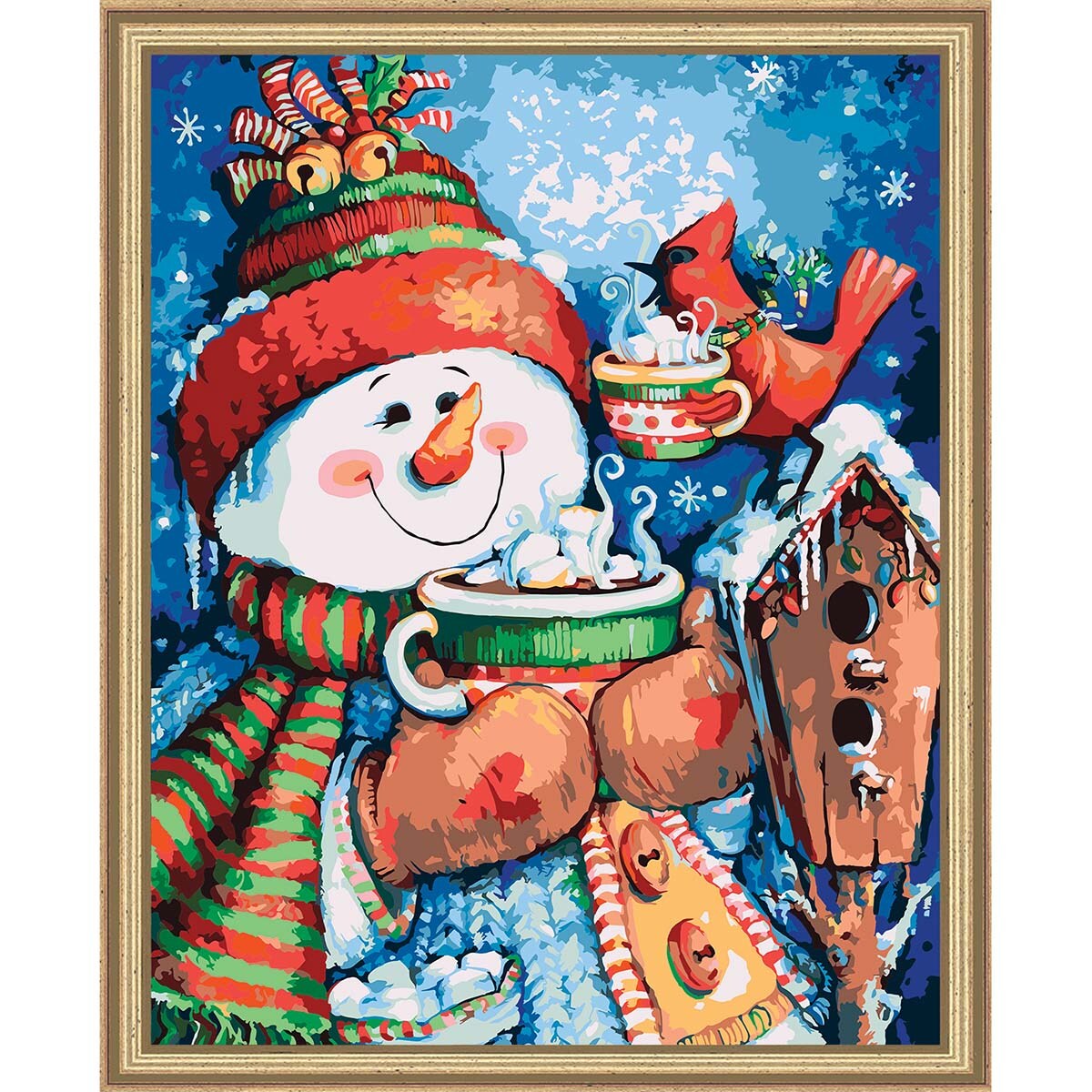 Herrschners Warm Wishes Paint By Number Kit Michaels   16943451385056 