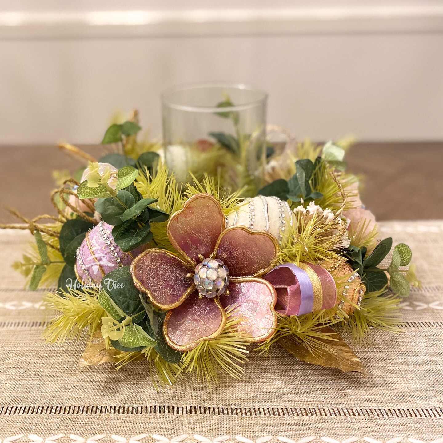 Easter Decorations - Easter Elegant Tabletop Hurricane