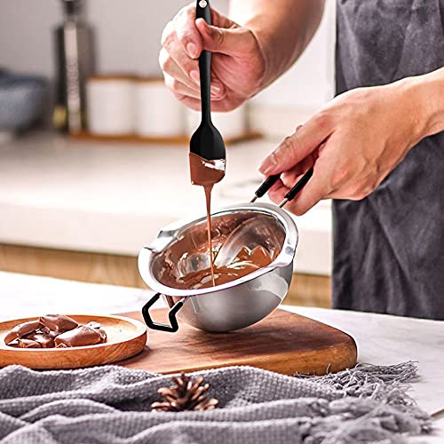  600ML Stainless Steel Double Boiler Pot with Heat Resistant  Handle For Melting Chocolate, Butter,Candle and Soap Making: Home & Kitchen