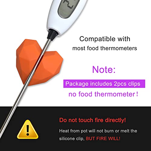 2Pcs Thermometer Pot Clip Holder, Candy Thermometer Pot Clip