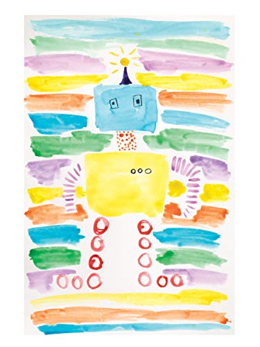 Half Pan Watercolor Paint Set with Brush and Lid, Refillable, 16 Assorted Colors, (01600), 18 Piece Set